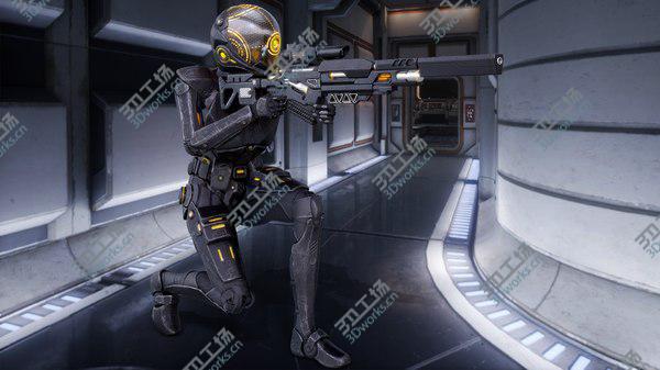 images/goods_img/20210312/Sci-Fi Soldier Female With The Sniper Rifle Rigged model/1.jpg